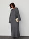 Вязаное темно-серое платье oversize длиной макси | 6616639 | фото 2