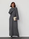 Вязаное темно-серое платье oversize длиной макси | 6616639 | фото 5