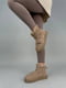 Замшевые бежевые ботинки на среднюю/широкую ногу | 6616742 | фото 3