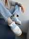 Замшевые голубые ботинки на подкладке из меха тедди | 6616744 | фото 2