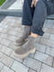 Замшеві черевики кольору латте на середню/широку ногу | 6616785 | фото 3