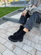 Замшеві чорні черевики на середню/широку ногу | 6616790 | фото 3