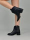 Шкіряні черевики-козаки чорного кольору | 6616828 | фото 2