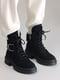 Зимние кожаные черные ботинки | 6616592 | фото 4