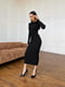 Платье-свитер с длинным рукавом черное | 6617468
