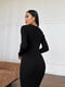 Платье-свитер с длинным рукавом черное | 6617468 | фото 5