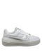 Кросівки білі зі сріблястим логотипом Air Force 1 Plt.Af.Orm  | 6616931 | фото 3