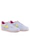 Кросівки біло-рожеві з жовтим логотипом Air Force 1 Gs  | 6616981 | фото 5