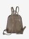 Шкіряний рюкзак сіро-коричневого кольору | 6617489 | фото 4