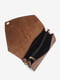 Шкіряна сумка крос-боді темно-рудого кольору | 6617496 | фото 4