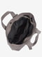 Шкіряна сумка-шопер сіро-бежевого кольору | 6617515 | фото 4