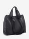 Шкіряна сумка-шопер чорного кольору | 6617517 | фото 3