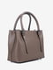 Шкіряна сумка-тоут сіро-коричневого кольору | 6617520 | фото 3