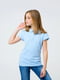 Голубая футболка-поло из лакосты | 6617993 | фото 2