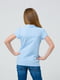 Голубая футболка-поло из лакосты | 6617993 | фото 4