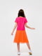 Юбка оранжевого цвета, декорирована прозрачной сеткой | 6618145 | фото 2