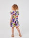 Приголомшлива різнокольорова сукня з ситця в квітковий принт | 6618382 | фото 4