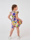 Ситцевое платье разноцветное в цветочный принт | 6618383 | фото 5