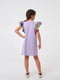 Фиолетовое платье с пышными рукавами | 6618387 | фото 3