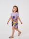 Летнее платье фиолетового цвета в цветочный принт | 6618389 | фото 2