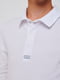 Белая футболка-поло с длинными рукавами | 6618509 | фото 2