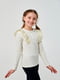 Блуза молочного цвета, украшенная кружевом и атласным бантиком | 6618849 | фото 3