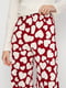 Піжамні штани червоні з принтом у вигляді сердець | 6619239 | фото 4