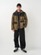 Куртка хаки с коричневыми вставками | 6619249 | фото 2