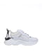 Комбіновані білі кросівки зі сріблястим оздобленням | 6619601 | фото 2