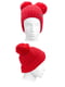 Комплект в'язаний червоний: шапка та шарф | 6619743 | фото 3