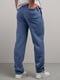Блакитні штани з принтом на флісі | 6620201 | фото 3