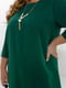 Елегантна зелена сукня з прикрасою | 6619397 | фото 4