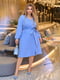 Стильна блакитна сукня з поясом | 6619407 | фото 2