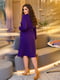 Стильна фіолетова сукня з поясом | 6619409 | фото 3