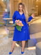 Стильна синя сукня з поясом | 6619410 | фото 2