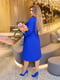Стильна синя сукня з поясом | 6619410 | фото 3