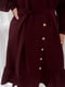 Ніжна бордова сукня з поясом | 6619414 | фото 4
