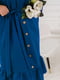 Ніжна синя сукня з поясом | 6619415 | фото 4
