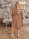 Вельветова сукня світло-коричнева | 6619429 | фото 4