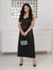 Сукня чорна в стилі sleep-dress | 6620602