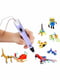 3D ручка для малювання (фіолетовий) з трафаретами | 6620747