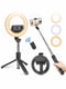 Кільцева лампа акумуляторна монопод-трипод для Selfie Stick з тримачем для телефону на тринозі з bluetooth L07 | 6621546