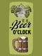Открывалка бутылок на стену It is beer oclock (32х15см ) зеленая | 6621899