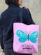 Сумка женская Antisocial butterfly розовая с принтом (37х33х8см) | 6622880
