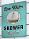 Табличка интерьерная металлическая Save water shower together (26х18,5см) | 6622943