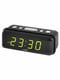 Настольные часы будильник от сети 220В (зеленые цифры) | 6623490