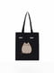 Еко сумка шоппер із принтом Pusheen The Cat Кіт Пушин (39х34 см) чорна з принтом | 6623898