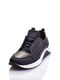 Кожаные кроссовки черного цвета с белой подошвой | 6623948 | фото 3
