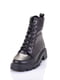 Кожаные ботинки черного цвета на шнуровке | 6623959 | фото 3