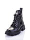 Кожаные ботинки черного цвета на шнуровке | 6623963 | фото 3